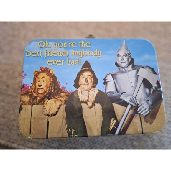 Wizard of Oz Tin Tote Small Lunch Box Tin Man, Cowardly Lion, Scarecrow, Dorothy - Picture 3 of 7